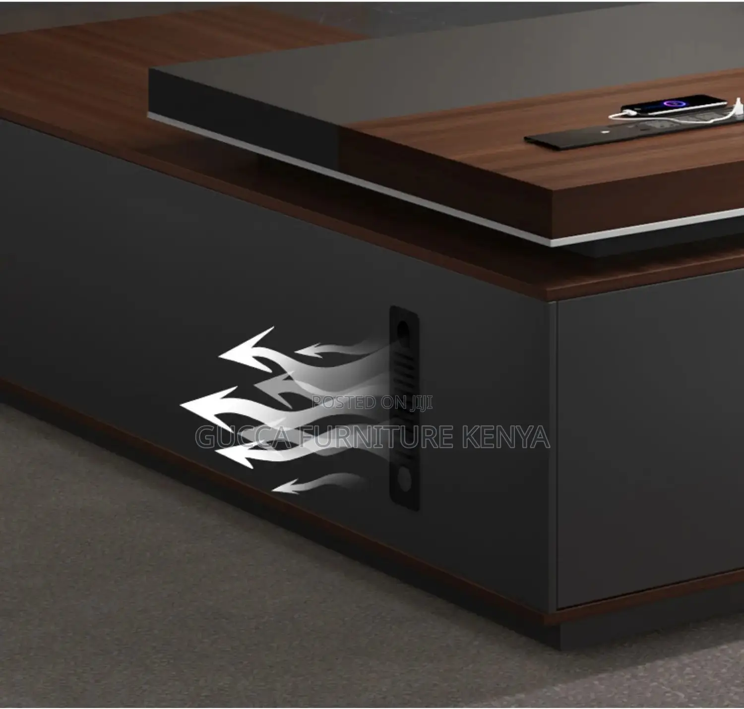 Office Desk;180cmmodern Executive Curved Desk With Extension