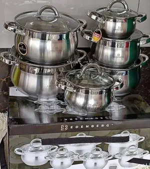 Cookware! #12 Pieces Stainless Steel Edenberg Cookware