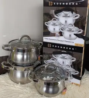 Cookware! 6 Pieces Edenberg Eb-3716 Stainless Steel Set