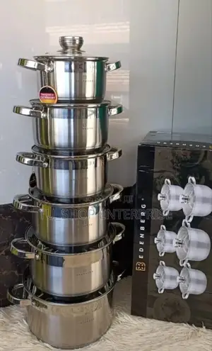Cookware! 12 Pieces Stainless Steel Edenburg Cookware Set