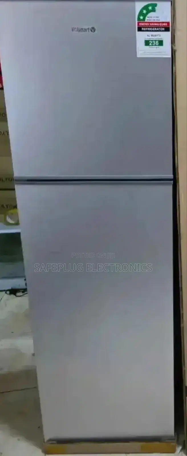 Fridge Volsmart 172l Vl-Bcd172, 2 Door Top Mount