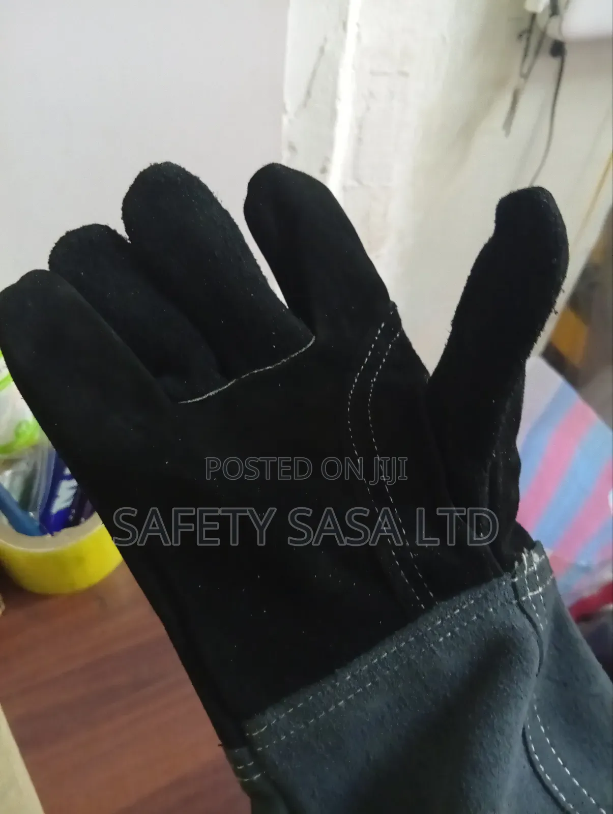 Black Leather Gloves