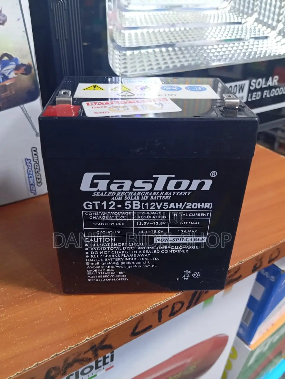 Gaston Rechargeable Agm Solar Mf Battery 12v 5ah 20hr