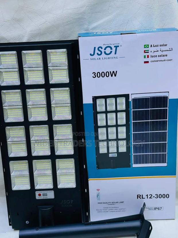 Jsot 3000w Solar  Light With Pole - main view