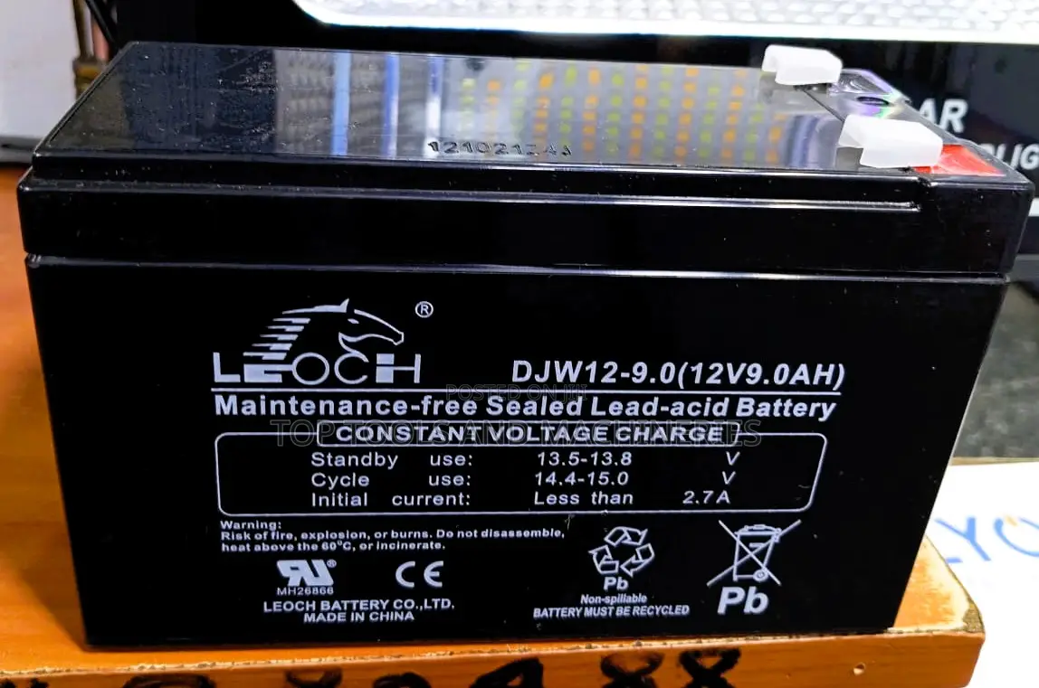 Leoch 12v 9ah Sealed Maintenance-Free (Smf) Battery