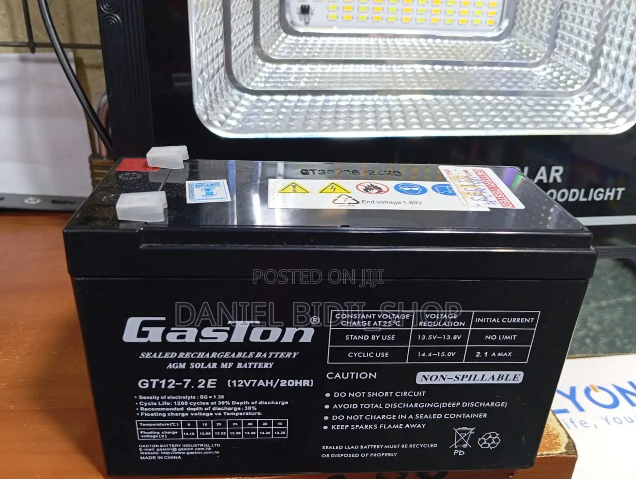 Gaston 7.2ah 12v Ups Backup Battery Gt12-7.2e