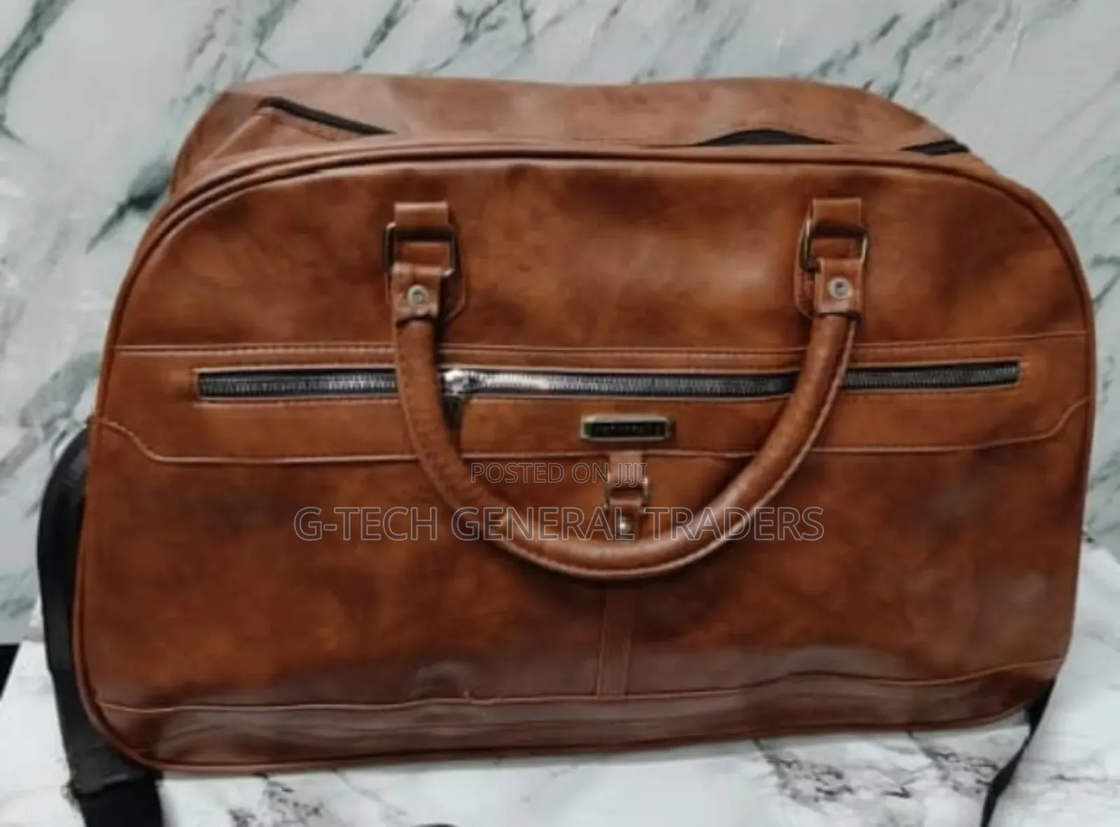Leather Travel Duffle Bag