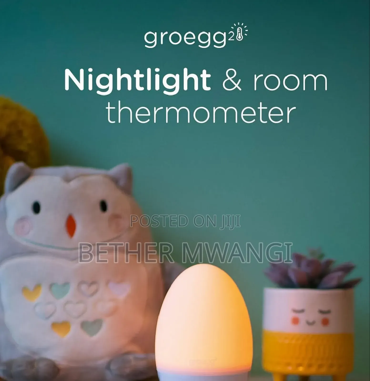 Groegg2 Digital Colour Changing Room Temperature Night Light
