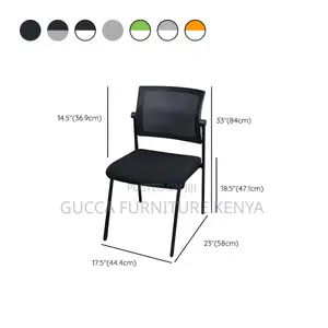 Office Chair: Breathable Air Grid Simple Mesh Black Chair