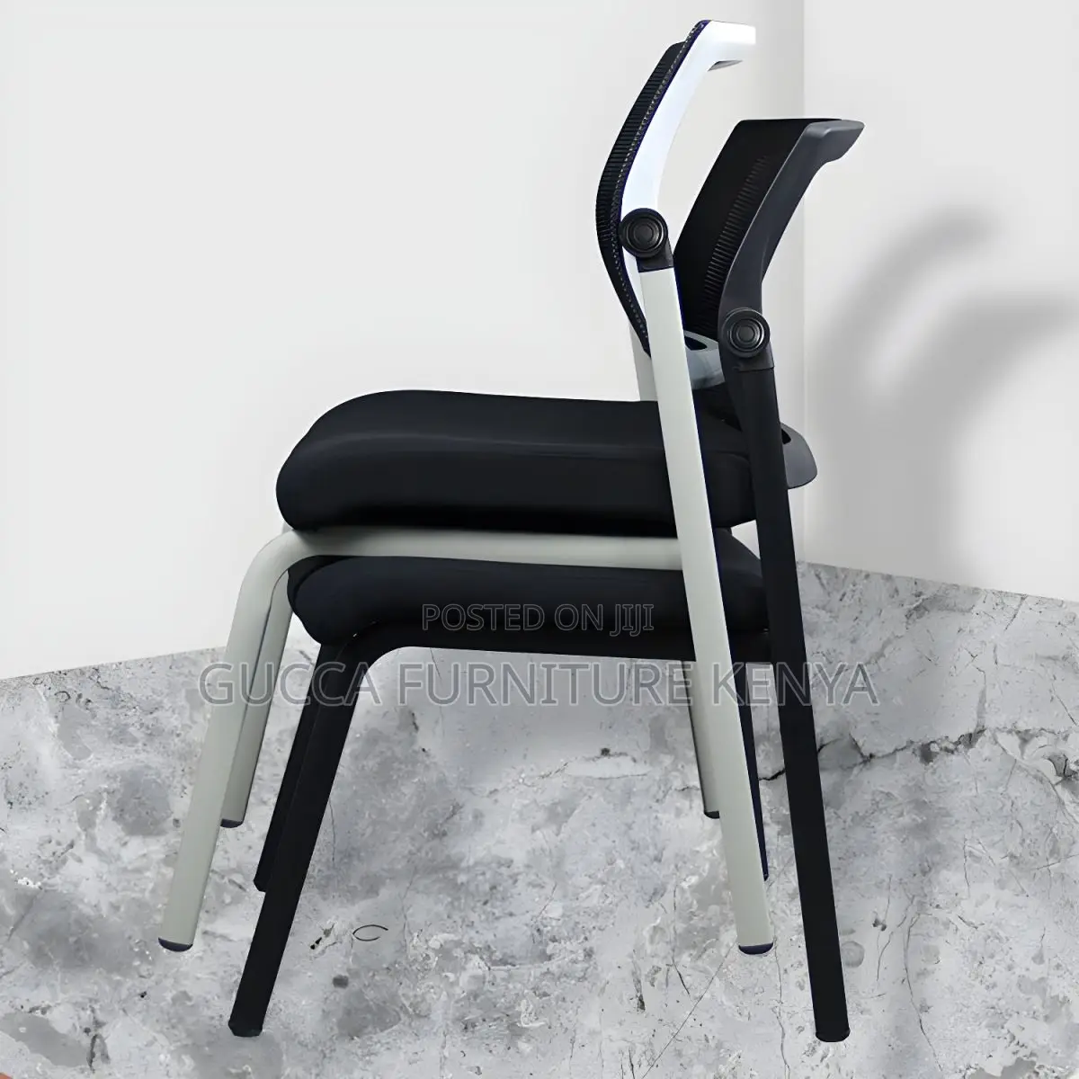 Office Chair: Breathable Air Grid Simple Mesh Black Chair