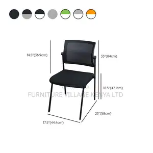 Office Chair:Lightweight Black Mesh Chair With Steel Legs