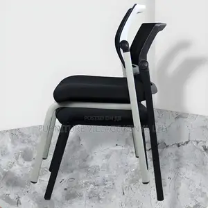 Office Chair:Lightweight Black Mesh Chair With Steel Legs