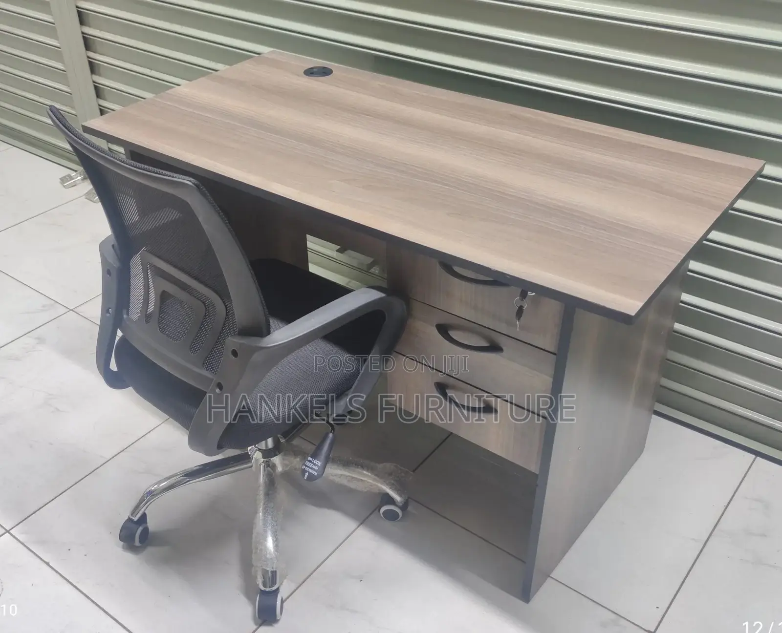 Wooden Office Desk and Office Chair
