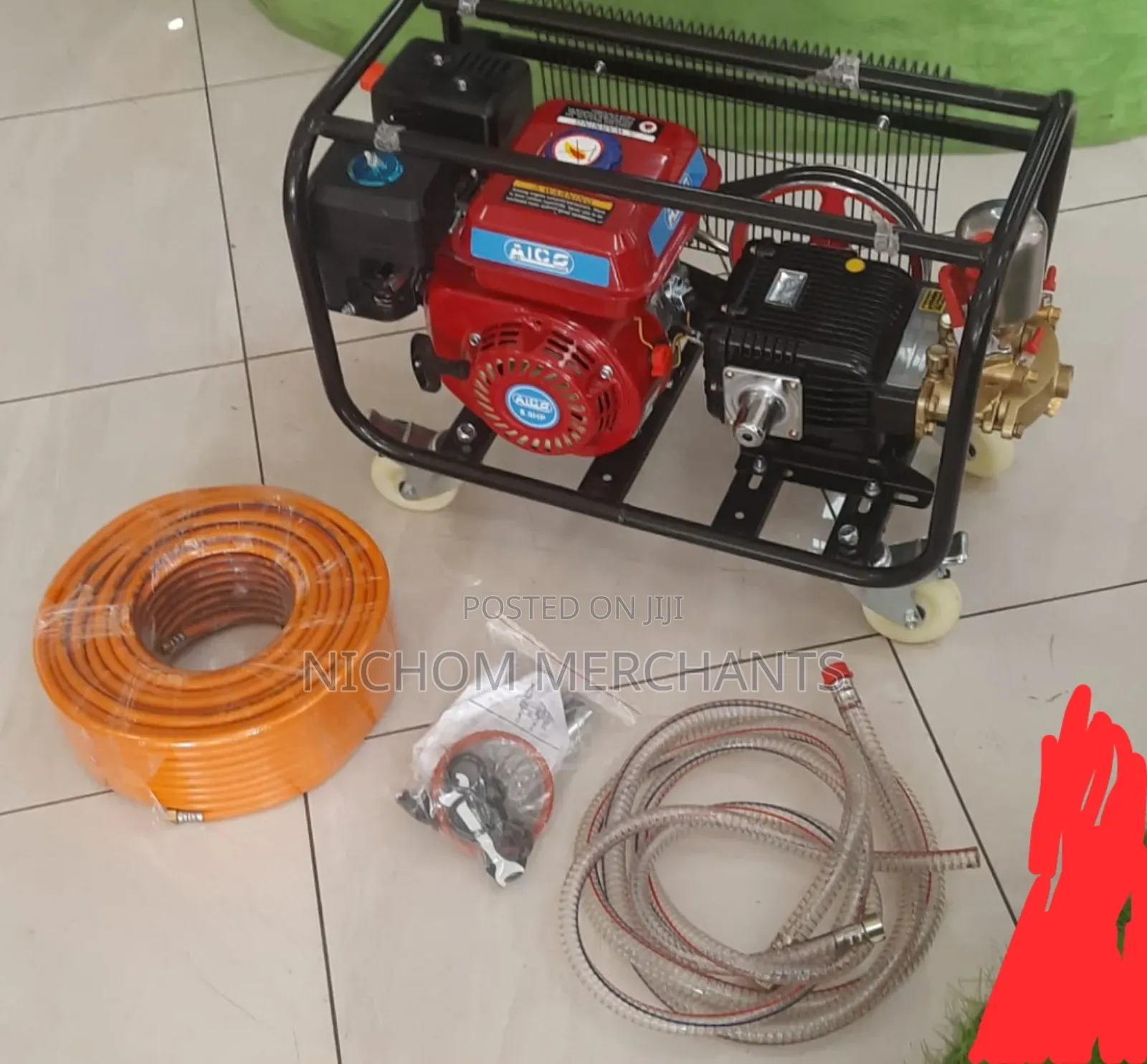Aico Trolley Sprayer 8hp Engine With 50m Hose Pipe