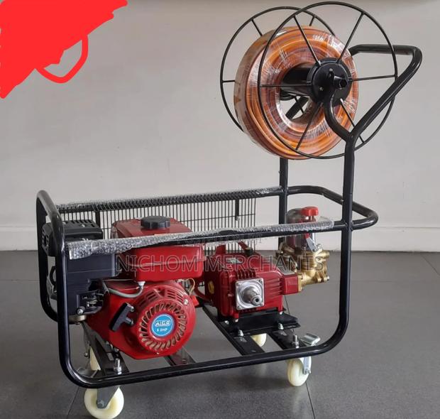 Aico Trolley Sprayer 8hp Engine With Hose Reel