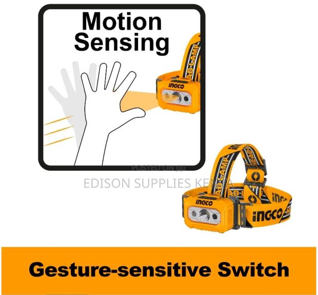 Ingco Headlamp Camping Head Light Battery Powered Head Lamps Torches - thumbnail 4