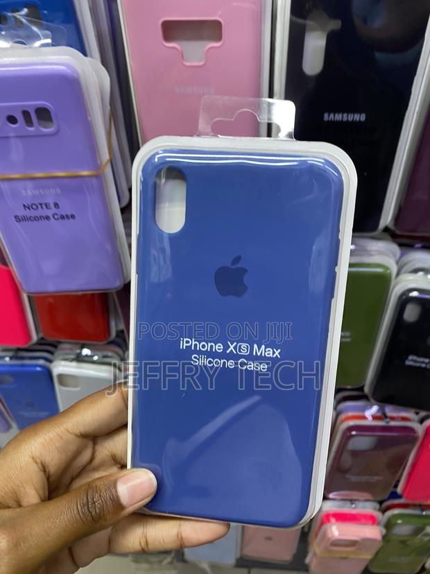 Leyi for iPhone Xs Max Liquid Silicone Apple Case -Blue - main view