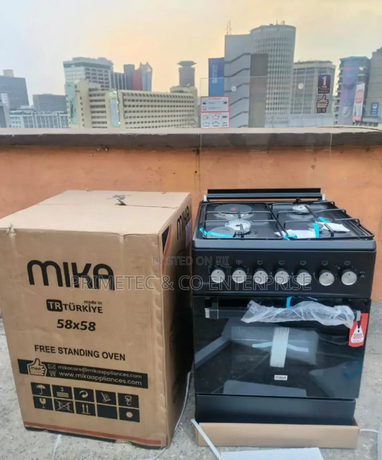 Marble Mika Standing Cooker 58 X 58 Cm 3gas + 1electric