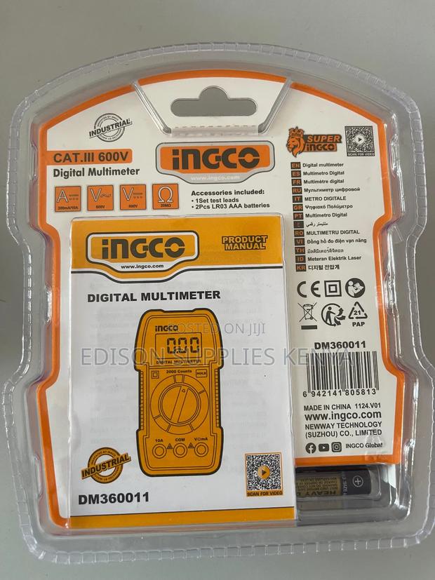 Digital Multimeter Ingco 600v 2000 Counts Dm360011 - thumbnail 6