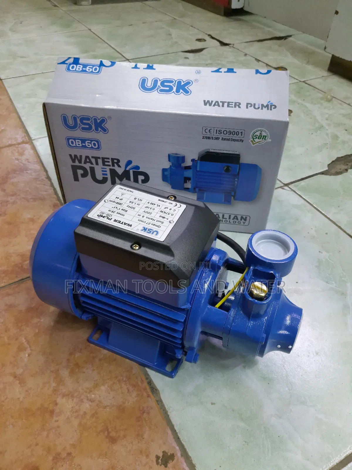 Usk Water Pump 0.5hp 28m Head