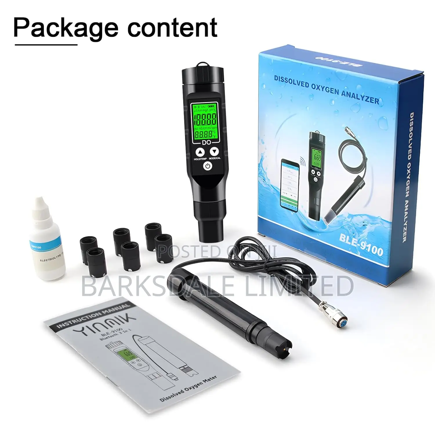 Dissolved Oxygen Meter Bluetooth Test Kit With Electrode