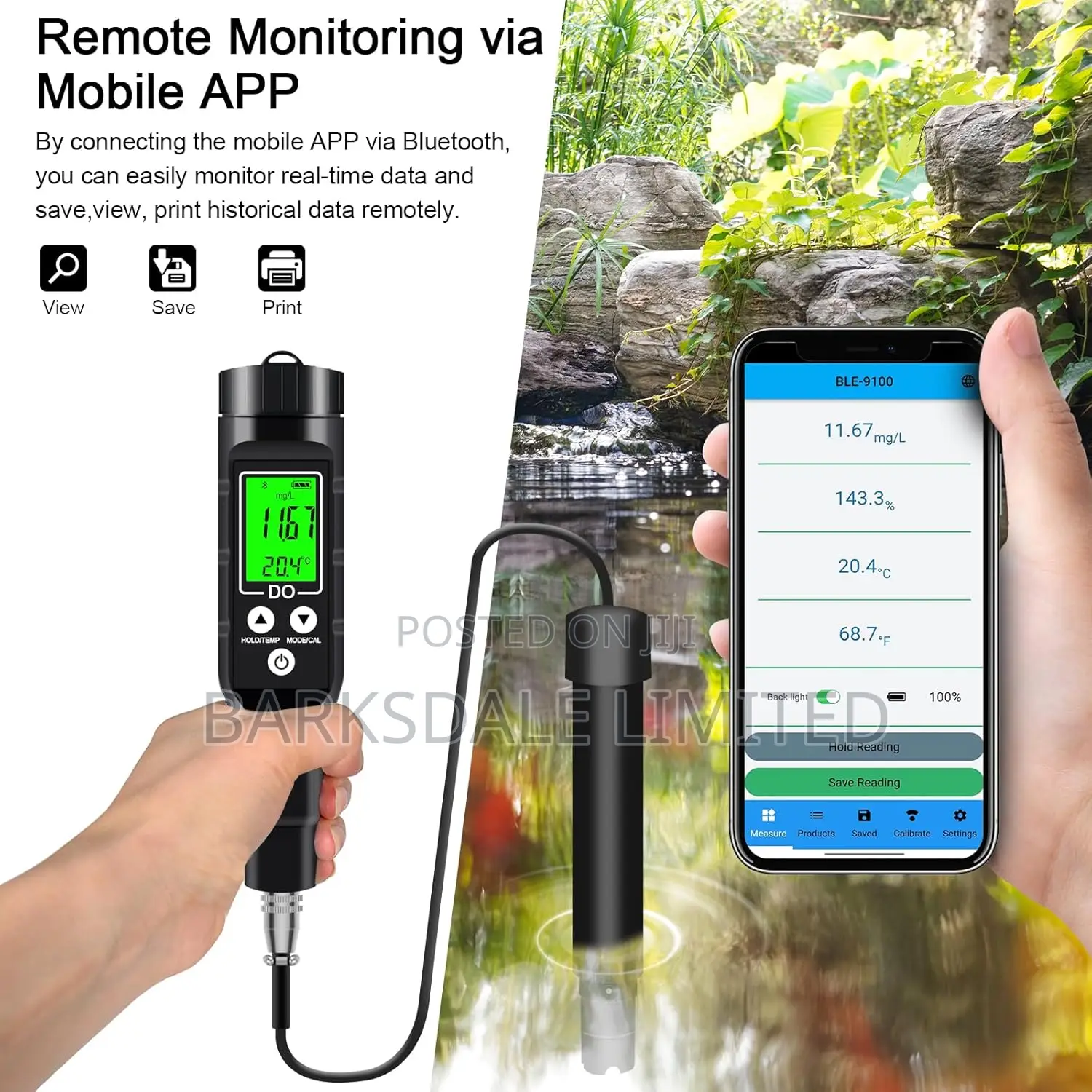 Dissolved Oxygen Meter Bluetooth Test Kit With Electrode