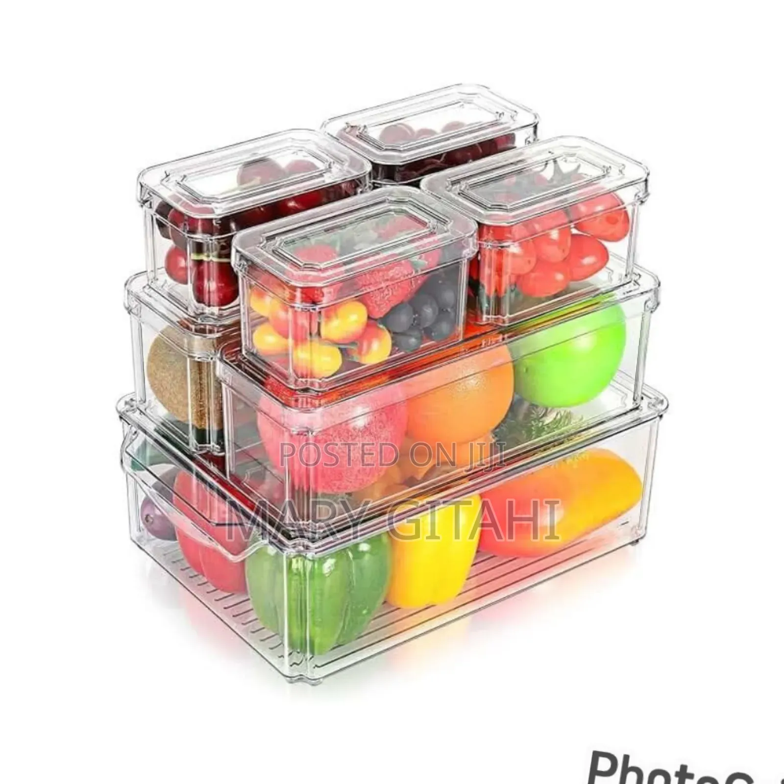 7pcs Stackable Fridge Storage