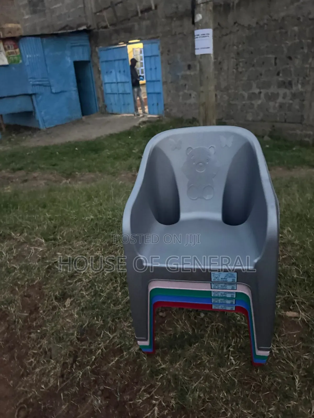 Silver Skyplast Chair. Heavy-Duty Plastic Chair