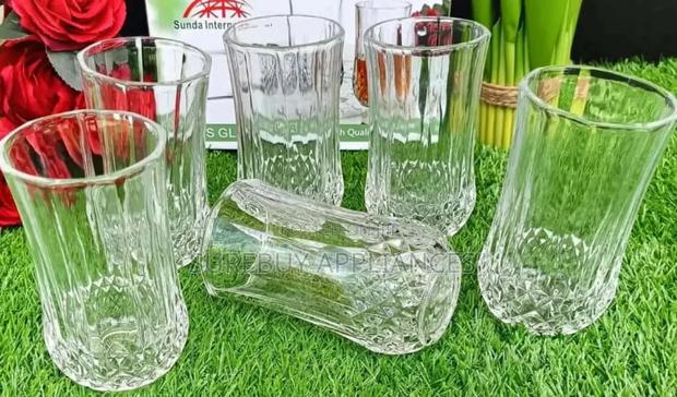 Glass Long Diamond Glasses Set 6 PCS