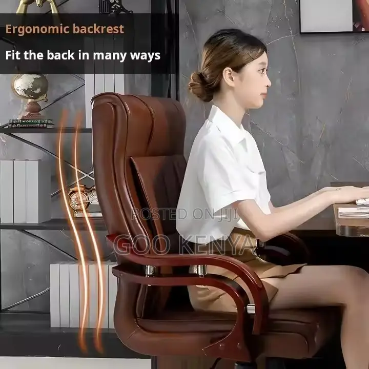 Office Chair ; Luxury Leather Chair With Backrest