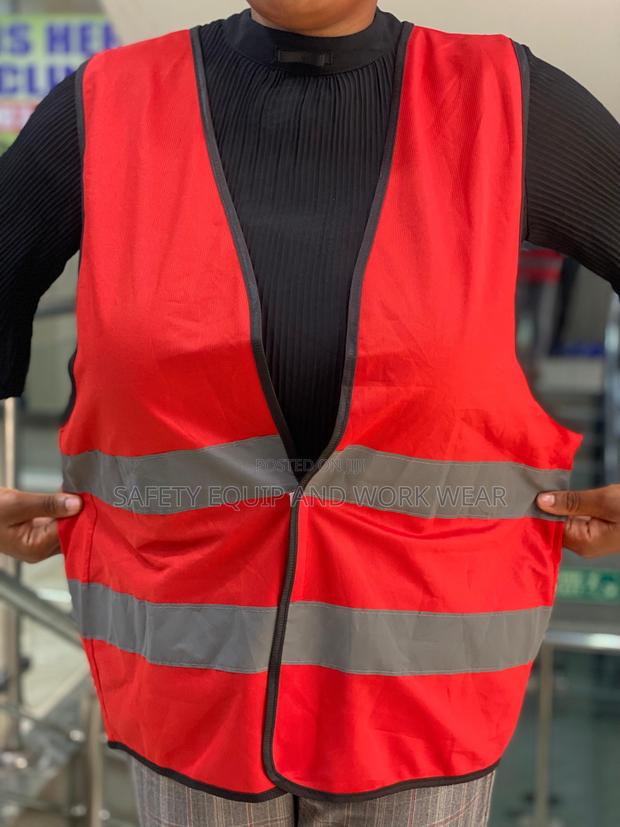 Reflector Vests Red With Reflective Strips - main view