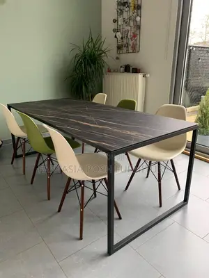 Stylish Dark Wood Dining Table