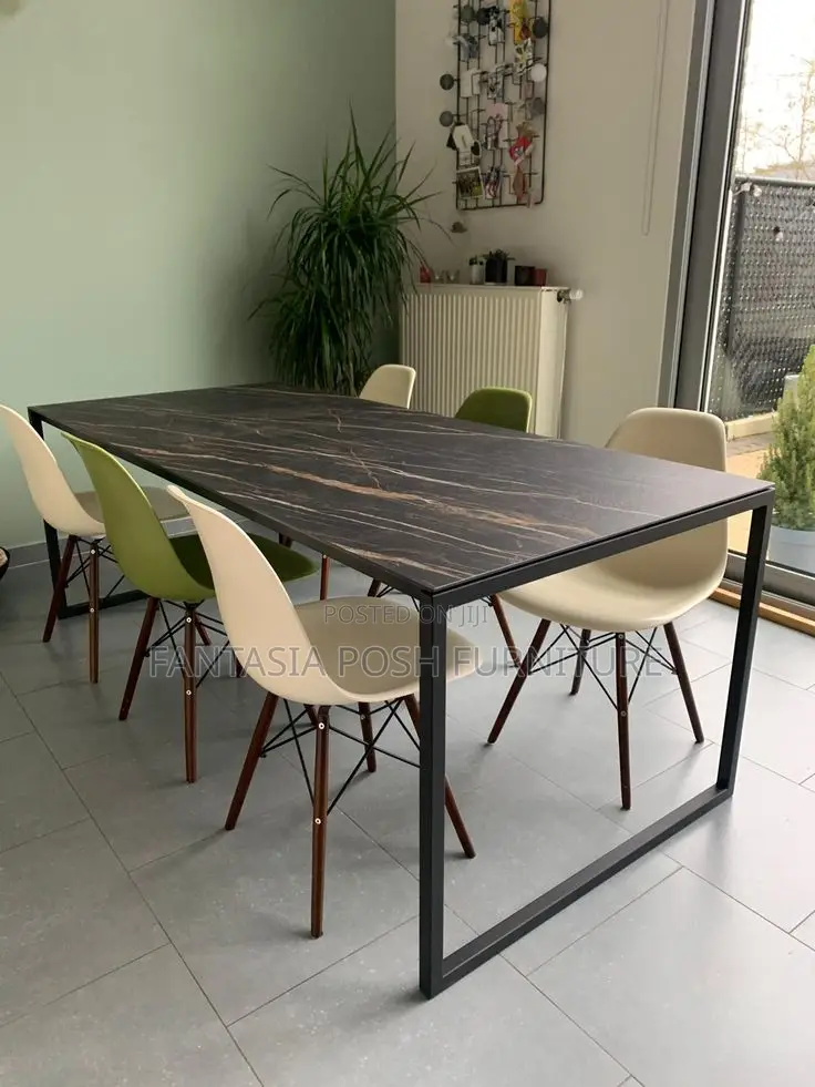 Stylish Dark Wood Dining Table
