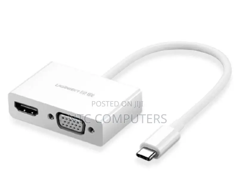 Ugreen Usb Type C to Hdmi + Vga Converter (White)