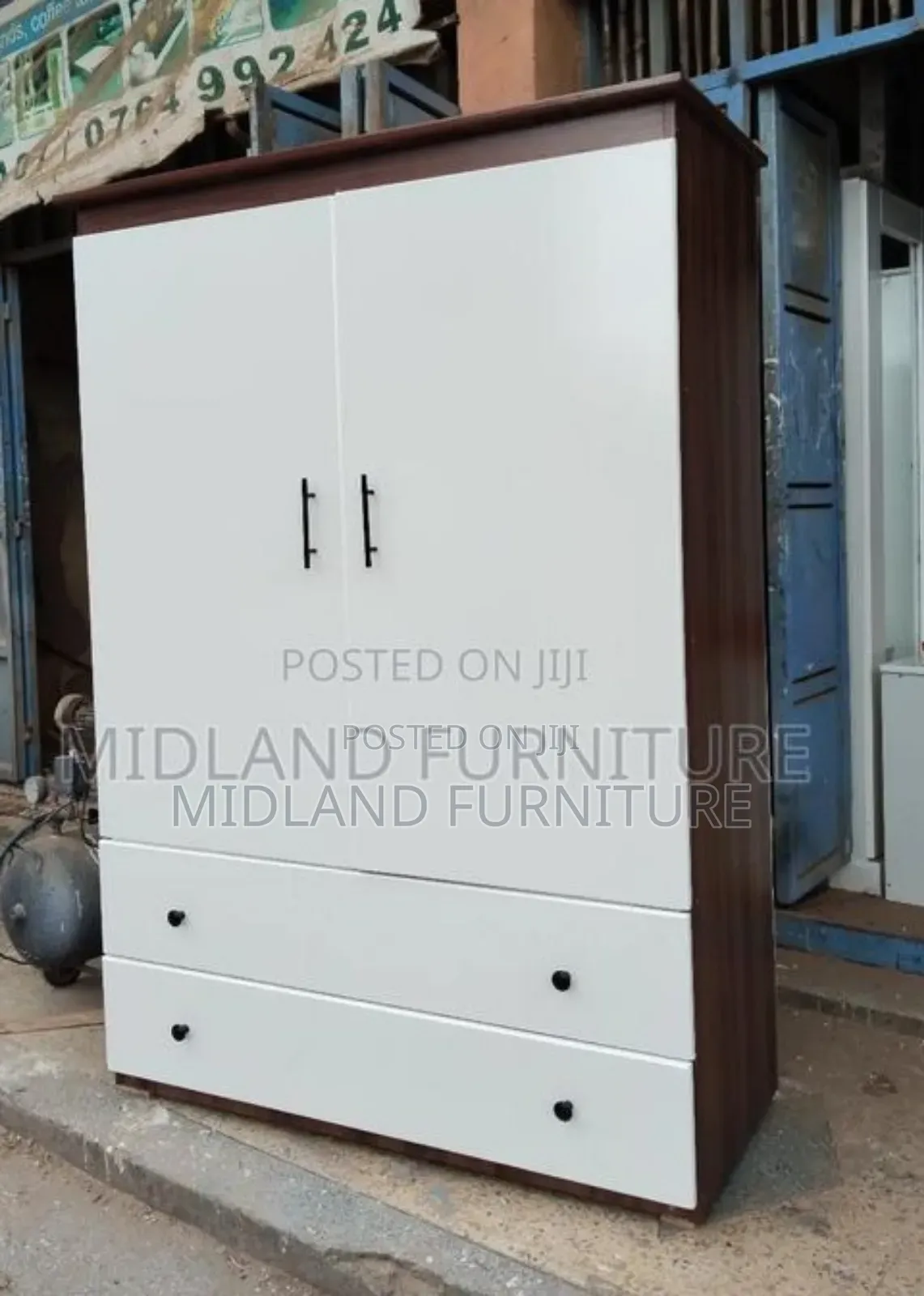 Walnut and White Clothes Cupboard/ Wardrobe in Kenya