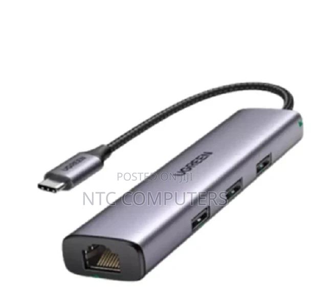 Ugreen Usb-C to 3×Usb3.0 Hub+Rj45 (1000m) Ethernet Adapter - main view