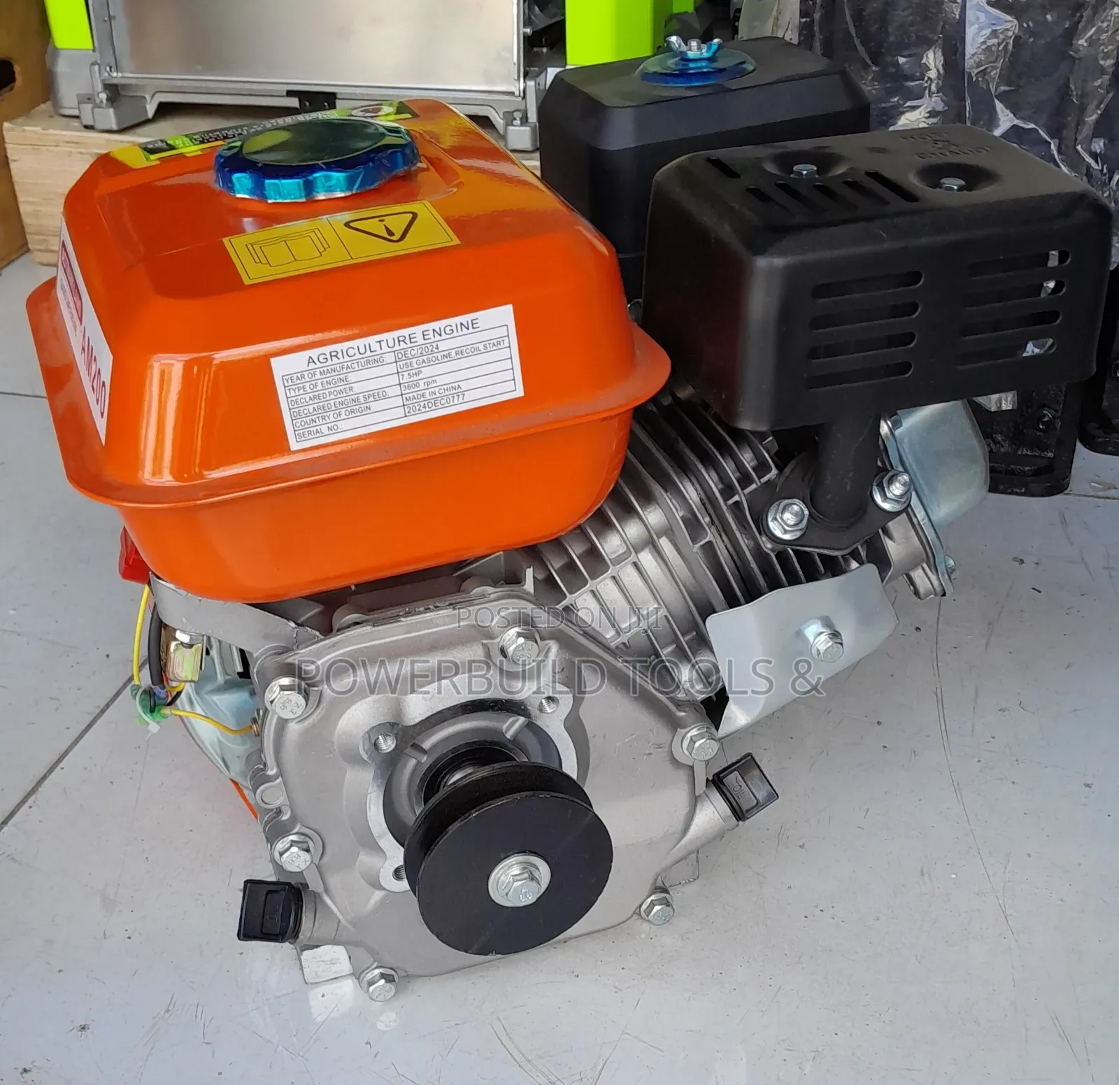 Am200 Gasoline Driven Engine With Pulley 7.5hp