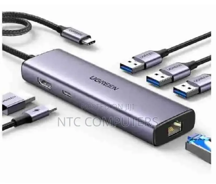 Ugreen 6 in 1 Multifunction Adapter, Usb-C to Usb 3.0
