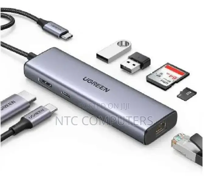 Ugreen 7 in 1 Multifunction Adapter, Usb-C to Usb 3.0