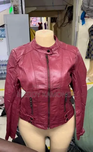 Designer Maroon Leather Jacket