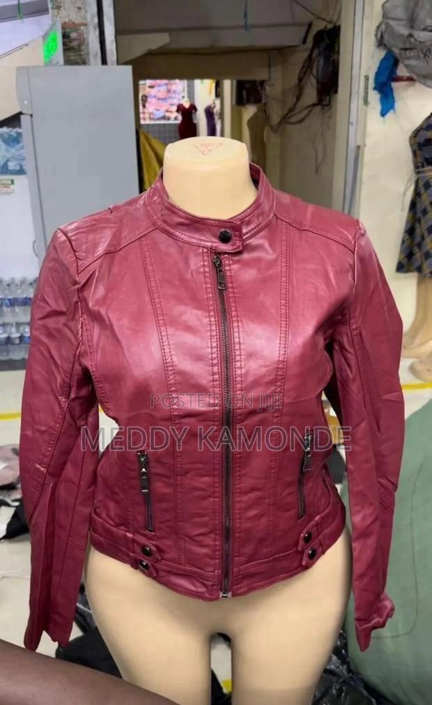 Designer Maroon Leather Jacket