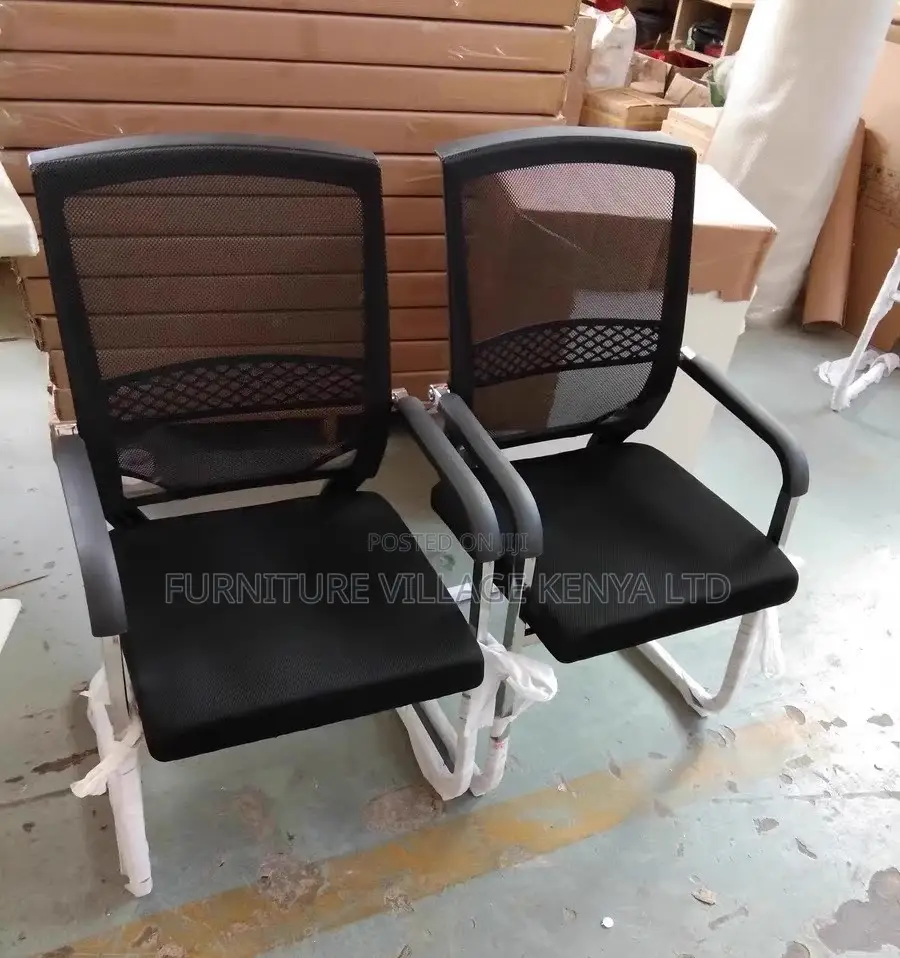 Office Chair:Modern Sled-Base Steel Frame Office Mesh Chair