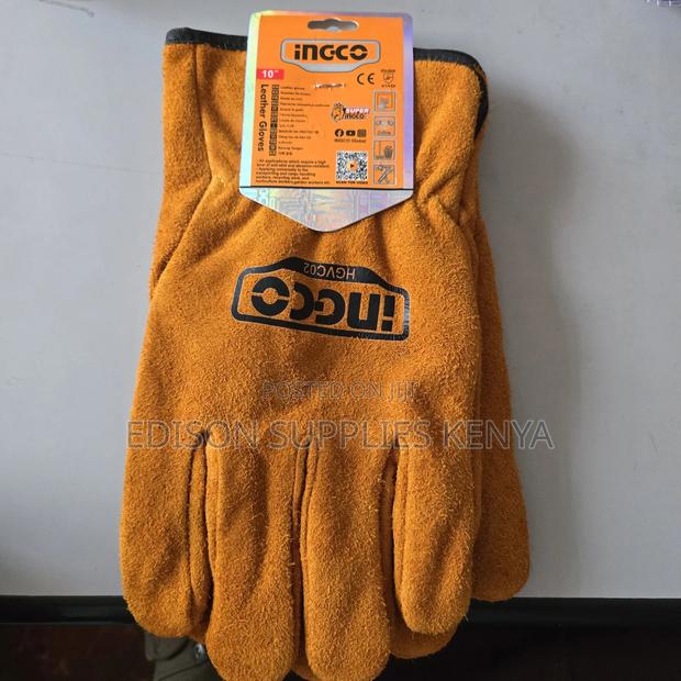 Full Leather Gloves Ingco Driver Gloves Gardening Heavy Duty