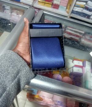 Navyblue Pin Polycadot Plain Executive Tie Sets - thumbnail 2