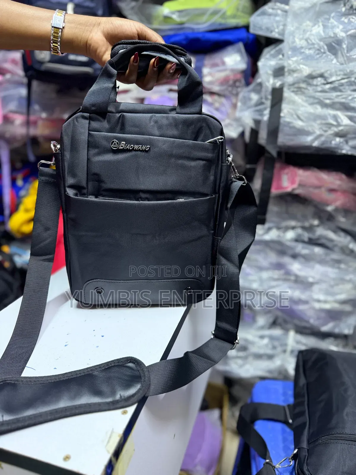 Meaium Size Shoulder Bag at 1200 Unisex Black Shoulder Bag