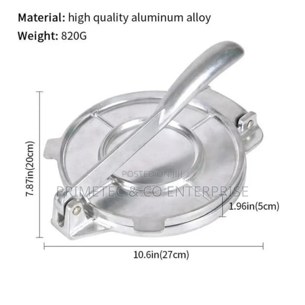 Strong Aluminium Tortilla Press (Chapati Press)