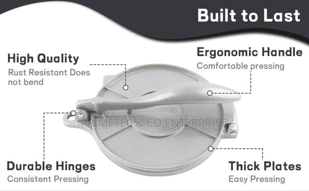 Strong Aluminium Tortilla Press (Chapati Press) - thumbnail 5