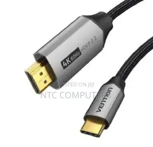 Vention Cotton Braided Usb-C to Hdmi Cable 1m Black Alumin
