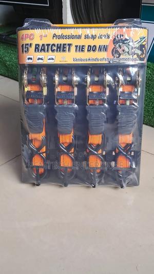 4pc 1" Professional Ratchet Straps - thumbnail 2