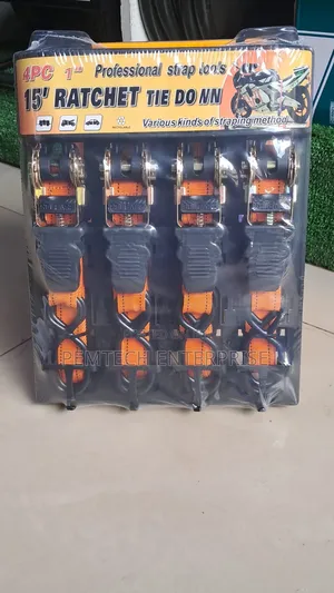 4pc 1" Professional Ratchet Straps